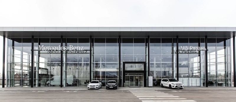 Клининг помещений и прилегающей территории автосалона Mercedes (г. Рязань)